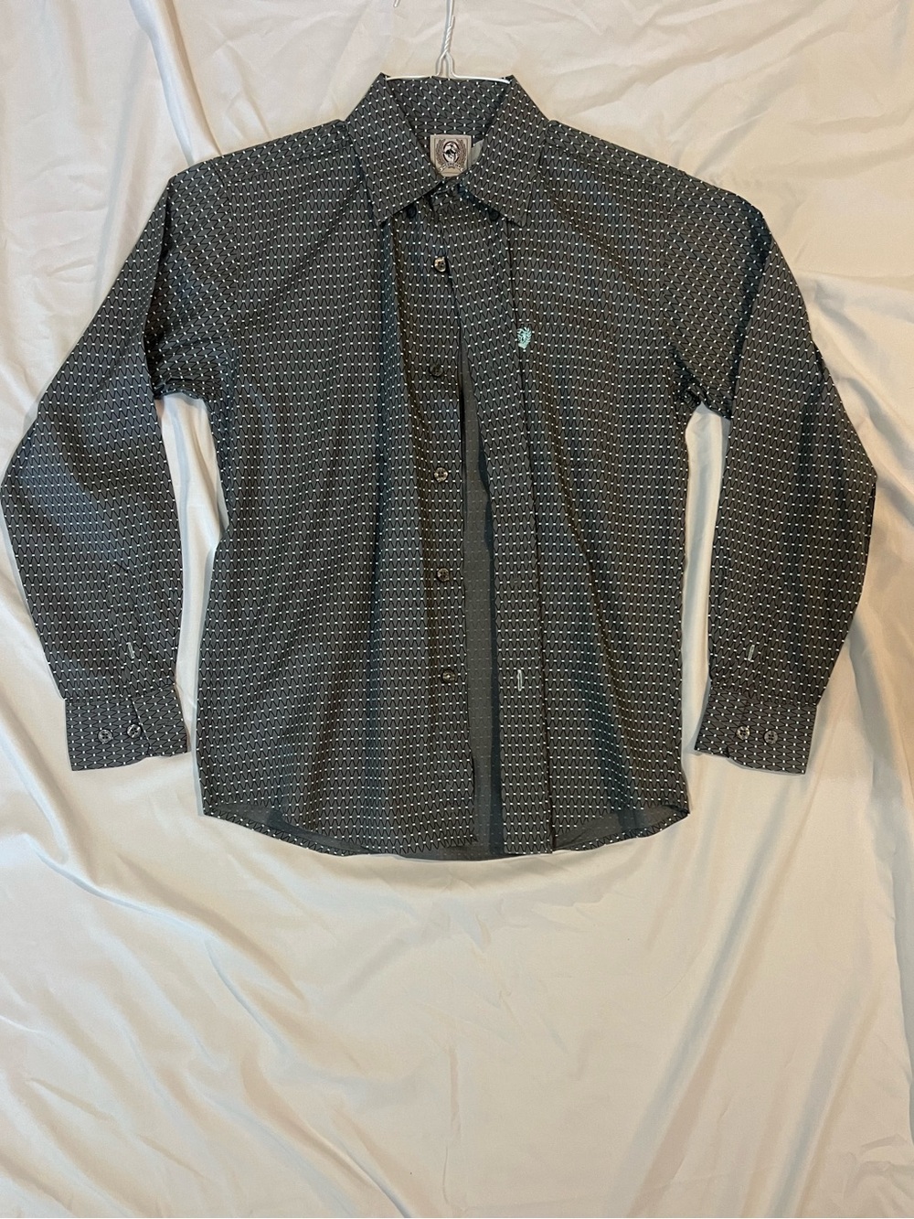 Cinch Boys size 10 grey long sleeve button down